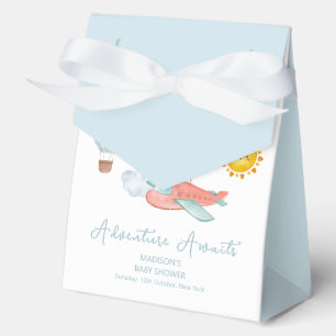 Cute Travel Airplane Hot Air Balloon Baby Shower Favour Box