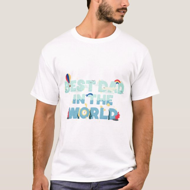 Cute Travel Theme Father T-Shirt (Front)