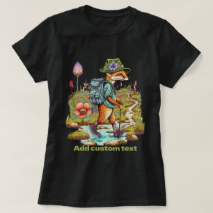 Cute Traveller Fox wildflower, Fox Lovers T-Shirt