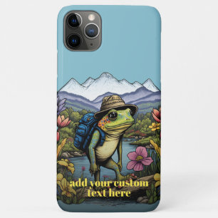 Cute Traveller Frog Wildflower Cottagecore Custom iPhone 11 Pro Max Case