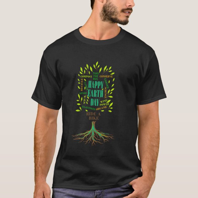 Cute Tree Drawing - Environmental Protection - Ear T-Shirt (Front)