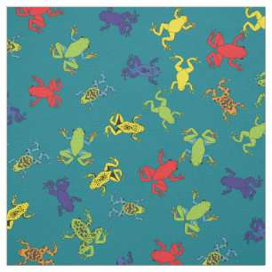 Cute Tree Frog Colorful Cartoon Kids Fabric