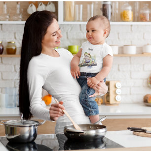 Cute tree frog on branch customisable baby bodysuit