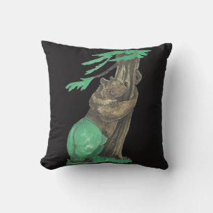 Cute Tree Hugger Bear Wildlife Designed Cushion