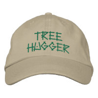 Cute Tree Hugger Quote Green Khaki