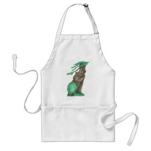 Cute Tree Hugging Bear Wildlife Scene Standard Apron