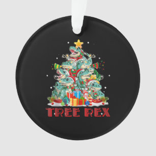 Cute Tree Rex T Rex Dinosaur Christmas Tree Lights Ornament