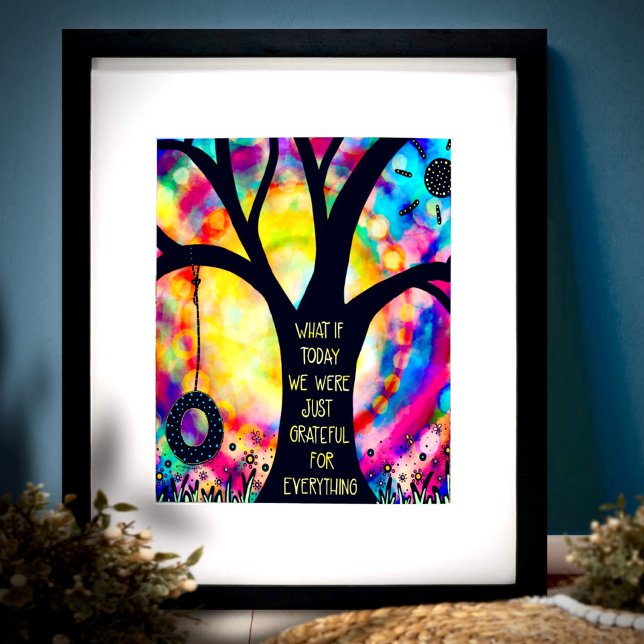Cute Tree Swing Colourful inspirational classroom Poster (Creator Uploaded)