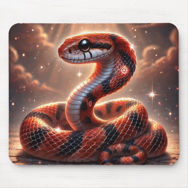 Cute Trendy Agkistrodon Contortrix Anime Mousepad (Front)