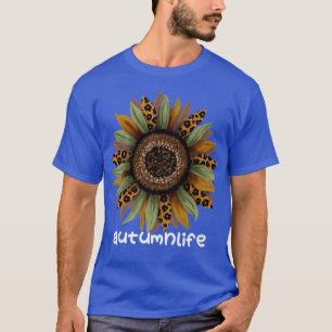 Cute Trendy Beautiful Autumn Fall Season Sunflower T-Shirt