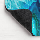 Cute Trendy Bright Blue Turquoise Crystal Geode Mouse Pad (Corner)