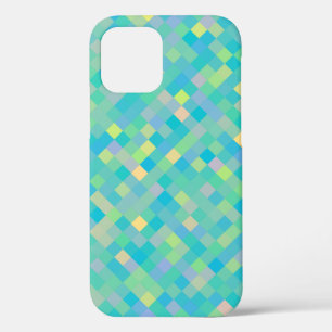 CUTE Trendy Bright Multi-Colour Square Pattern iPhone Case