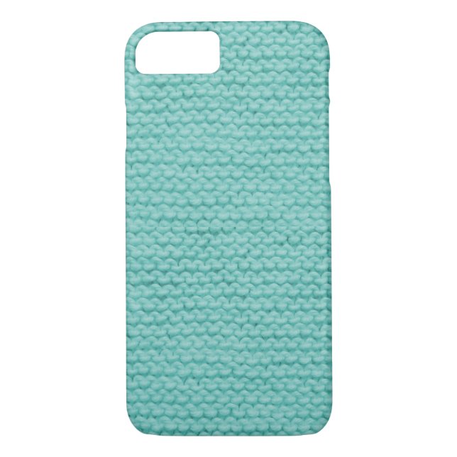 Cute Trendy Crochet | Knitted Blue Case-Mate iPhone Case (Back)