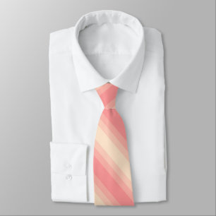 Cute Trendy Elegant Cool Best Peach Colour Stripes Tie