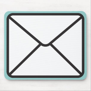 Cute Trendy Envelope Graphic & Custom Background Mouse Pad