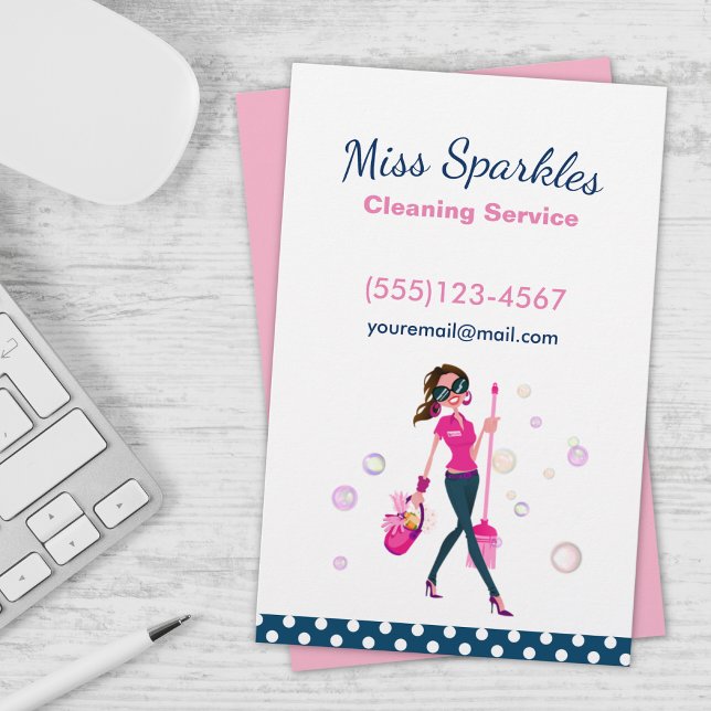 Cute Trendy Housecleaning Maid Flyer (Creator Uploaded)