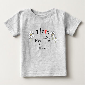 Cute Trendy I love My Tia Baby Tee