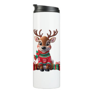 Cute Trendy Modern Funny Merry Christmas Thermal Tumbler