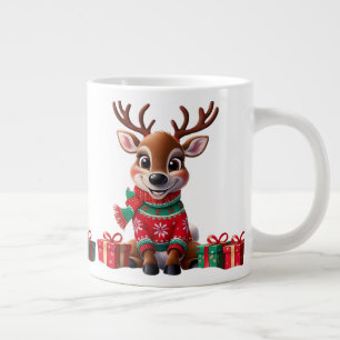  Cute Trendy Modern Humour Funny Christmas  Large Coffee Mug