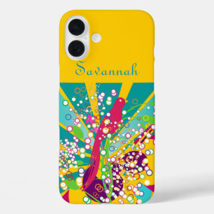 Cute Trendy Modern Pink Swallow Bird iPhone 16 Plus Case