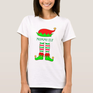 Cute Trendy Mummy Elf Christmas T-Shirt
