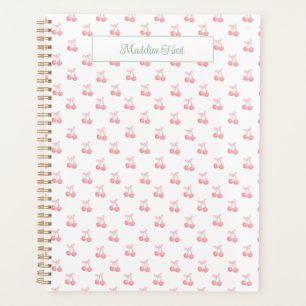 Cute Trendy Personalised Cherries Planner