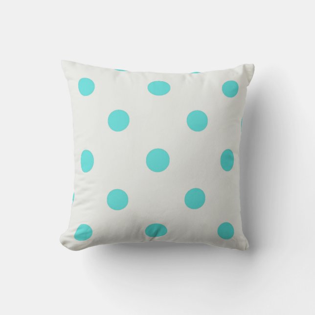 Cute Trendy Polka Dots Cushion (Front)
