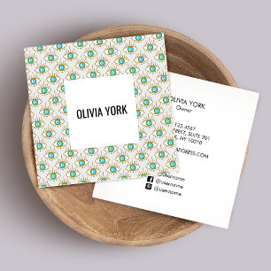 Cute Trendy Third Eye pattern Square Business Card