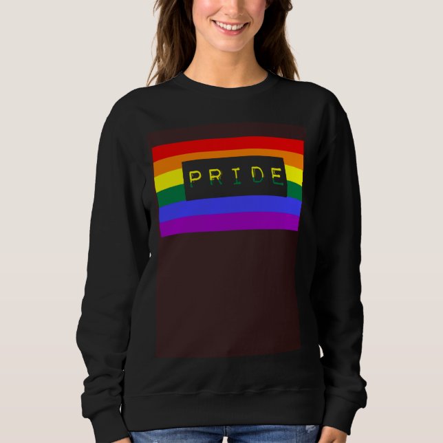 Cute Trendy Unique LGBTQ Gay Pride Flag Queer Quot Sweatshirt (Front)