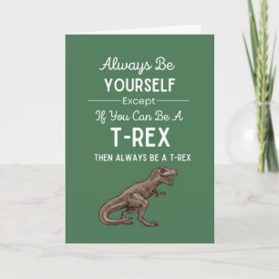 Cute Trex Cards Dinosaur Funny Humour Humourous