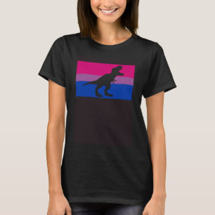 Cute Trex Dinosaur Party Gay Bisexual Pride Flag S T-Shirt