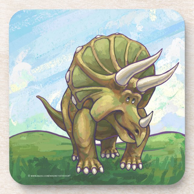 Cute Triceratops Art Gifts & Accessories Coaster (Front)