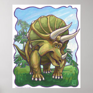 Cute Triceratops Art Gifts & Accessories Poster