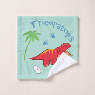 Cute Triceratops Wash Cloth