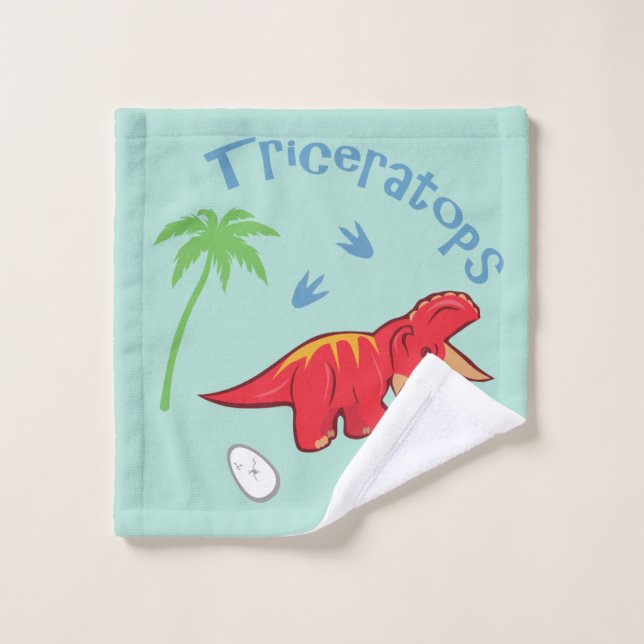 Cute Triceratops Wash Cloth (Wash Cloth)