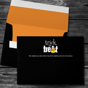 Cute Trick or Treat Custom Halloween Envelope