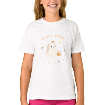 Cute Trick or Treat Ghost Kids T-Shirt