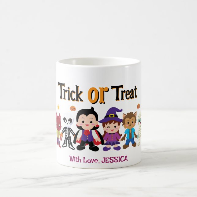 Cute Trick or Treat Halloween Costume Party  Magic Mug (Center)