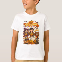 Cute Trick Or Treat Halloween Kids T-Shirt Design
