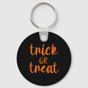 Cute Trick Or Treat Polkadots Halloween Design  Key Ring