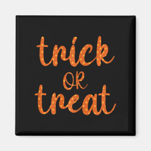 Cute Trick Or Treat Polkadots Halloween Design Magnet