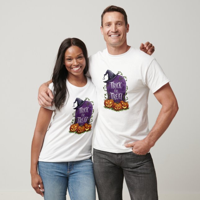 Cute Trick or Treat Pumpkin T-Shirt (Unisex)