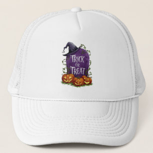 Cute Trick or Treat Pumpkin Trucker Hat