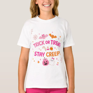 Cute Trick or Treat Stay Creepy Halloween GT-Shirt T-Shirt