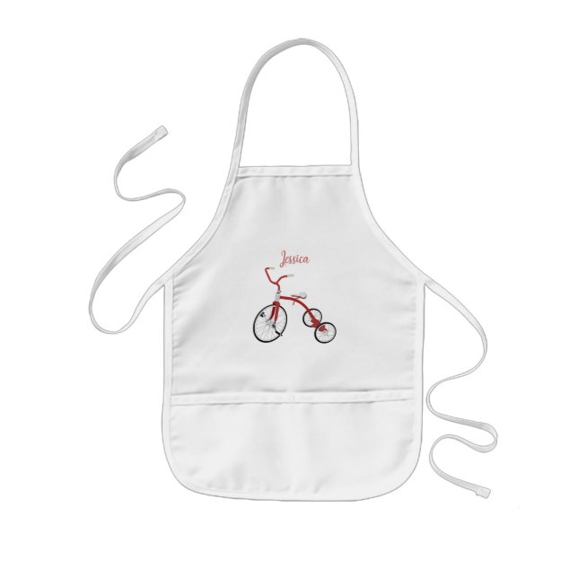 Cute Tricycle Drawing Aprons (Front)
