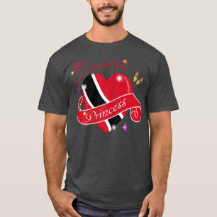 Cute Trini princess I heart Trinidadian flag tshir T-Shirt