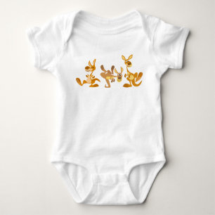 Cute Trio of Cartoon Kangaroos Baby Clothing Baby Bodysuit