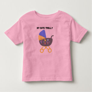 Cute Trolly Toddler T-Shirt Pink
