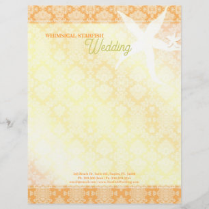 Cute Tropcial Starfish Massage Spa Business Letterhead Design