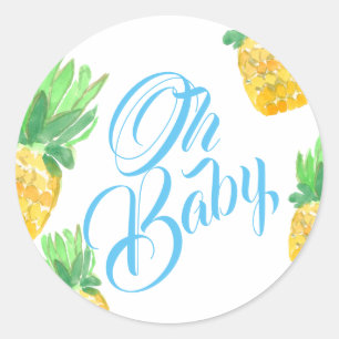 Cute tropical baby shower envelope seal
